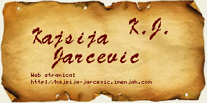 Kajsija Jarčević vizit kartica
